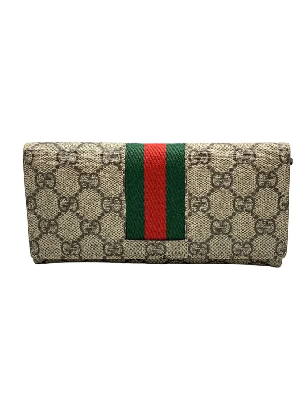★SOLD★ Gucci New Ophidia GG Supreme Leather Brown Wallet Gold - Picture 1 of 15